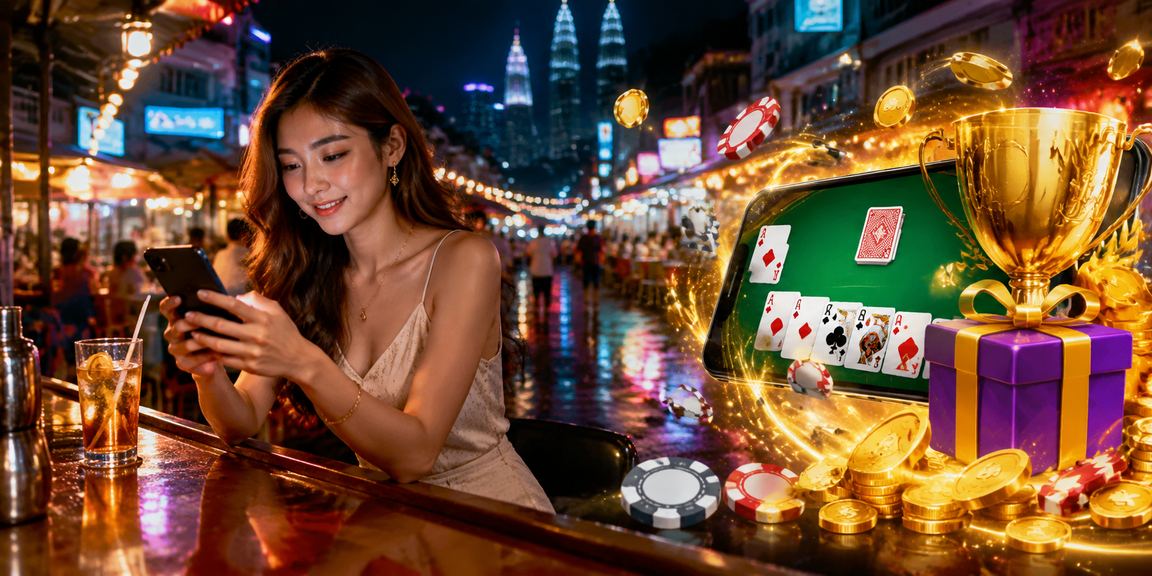 Permainan kad di Kuala Lumpur menggambarkan pengalaman pilihan nombor interaktif